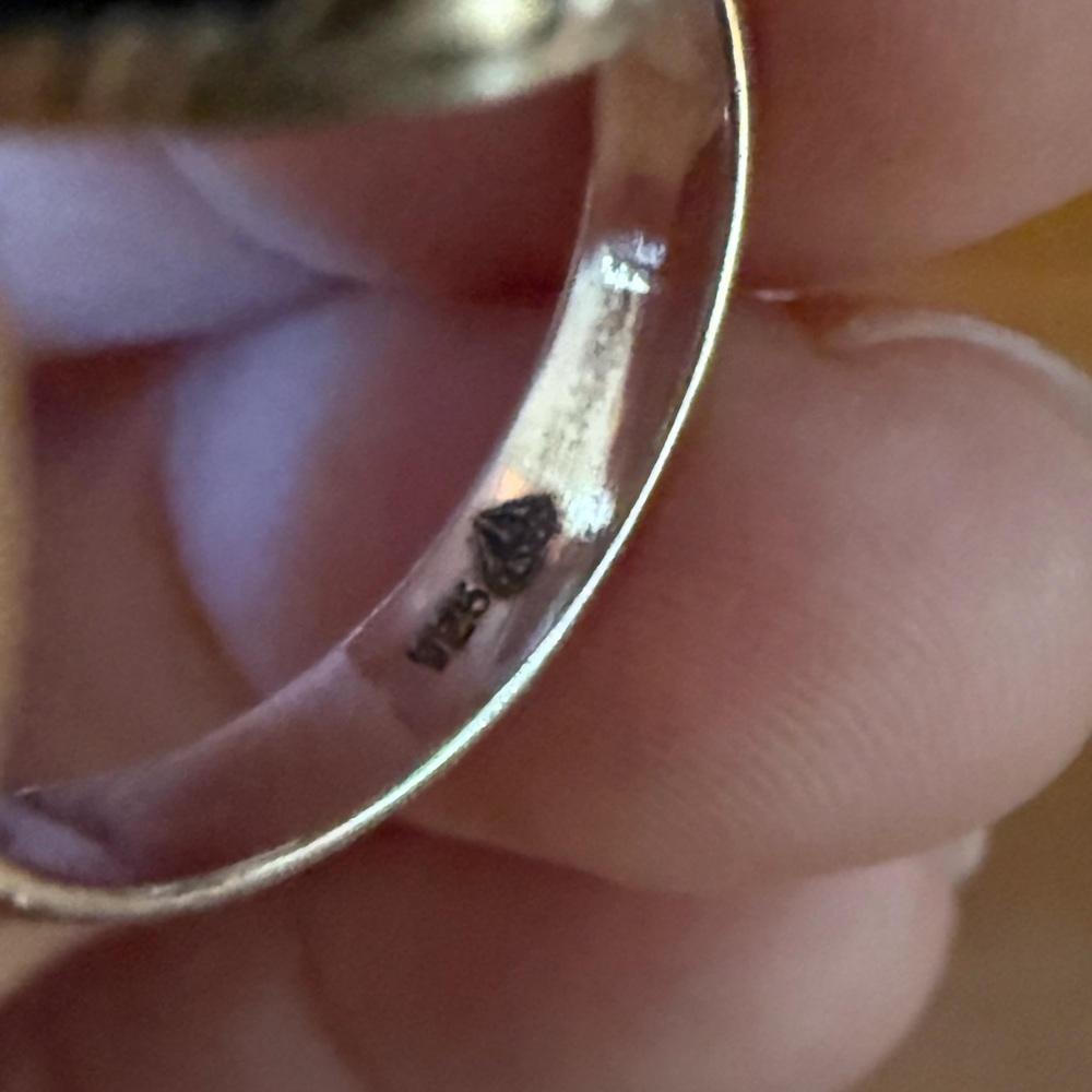 Sterling silver faceted amethyst ring size 6 - Picture 5 of 5